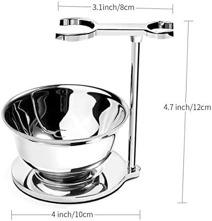 GRUTTI Luxury Shaving Razor & Brush Stand with Soap Bowl, Compatible with Manual & Gillette Razors - Organized Storage