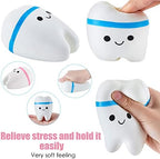 Hungdao 2 Pieces Jumbo Tooth Slow Rising Fake Tooth Anxiety Relieve Toy Dental Toys Dental Assistant Gifts for Stress Relief Teens, Adults(Classic)