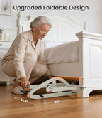 VOCIC Electric Patient Lift for Home, Floor-to-Bed Transfer Aid Lift Chair for Elderly, Foldable Patient Lift with Wireless Lithium Handset, Manual Emergency, 330lbs Capacity, Includes Sling, AY05