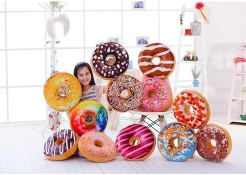 Donut Seat Cushion -Donut Throw Pillow Made with Super Soft & Ultra Premium Fabric,Home Office Chair Cushion for Long Sitting Work 15.7" (Tiramisu)