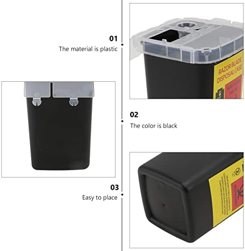 Uonlytech Blade Disposal Case, Razor Blade Bank Blade Disposal Container Safety Disposal Storage Case for Salon Men Shaver Travel