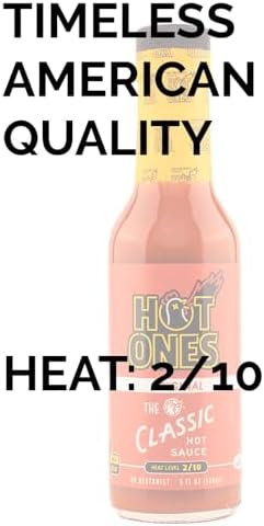 Hot Ones The Classic Hot Sauce Made With Natural Ingredients & Strong Flavors From Organic Chile De Arbol Peppers, 5 fl oz Bottle (3-Pack)