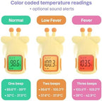 Playhouse MD Baby Thermometer for Kids – Digital Infrared No-Touch Forehead & Ear Thermometer, 3-in-1 Contactless Thermometer with Fever Indicator, Fever Buddy Giraffe