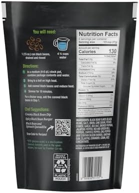Frontier Co-op Spicy Black Bean Soup Mix, 7.90 oz - Hearty Blend for Soups, Stews, and Meal Prep
