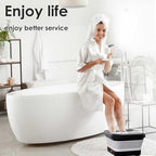 Collapsible Foot Spa And Massager with Heater And Temperature Control, Foot Bath Bowl with Bubbles, Six Massage Rollers, Vibration And Red Light, Foot Soak. Winter Must-Have Foot Spa Massager