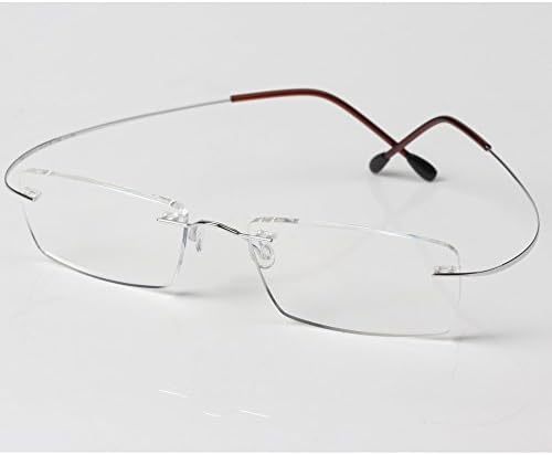 Ultra-light 100% Titanium Rimless Reading Glasses Men Women Eyeglasses+1.0 +1.5 +2.0 +2.5 +3.0 +3.5+4.0