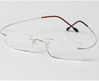 Ultra-light 100% Titanium Rimless Reading Glasses Men Women Eyeglasses+1.0 +1.5 +2.0 +2.5 +3.0 +3.5+4.0