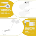 6 Pcs TENS Wires Pin Electrode DC 3.5mm Plug Cables, Electrode Lead Wire Adapters, Featuring Pin & Snap Connections for TENS, EMS, IF Units