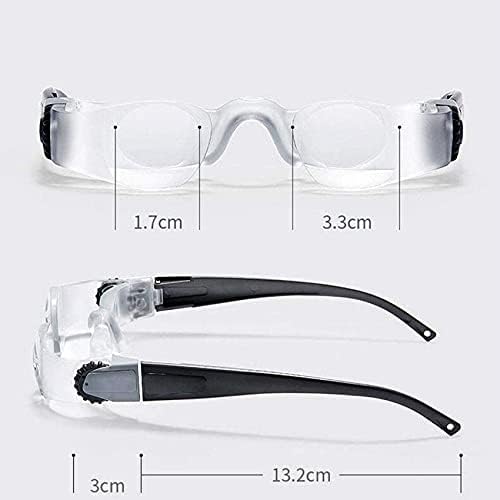 Generic Magnifyiglasses, Glasses Type Head-Mounted Hyperopia Magnifier Hd Double Screw Focusimagnifier for Readicrafts Repair Magnifier Myopia Type/Hyperopia Type