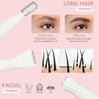 Electric Razors Shaver for Women - 4 in 1 All-in-One Face/Body Trimmer and Shaver Set, Waterproof Pubic Hair Trimmer Facial Hair Remover, Eyebrow & Foil Trimmer, Rechargeable Women's Grooming Kit 8866