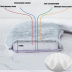 Thick Warm Cushioned Toilet Seat Cover | Stick-On Washable Reusable Toilet Memory Foam Cushion Pad (grey 2)