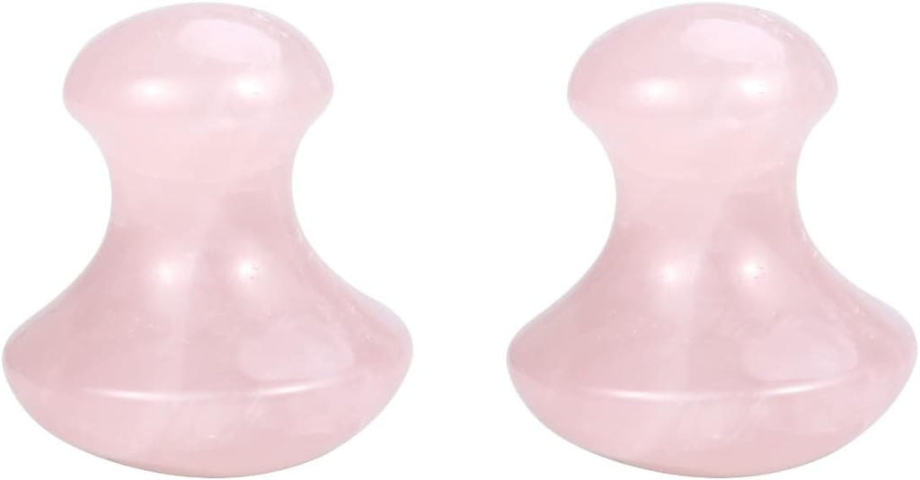 2pcs Natural Mushroom Shape Hot Stones Massage Tool for Face Body Acupoint Pressure Relief