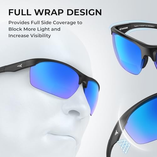 KastKing Tugaloo Semi-Rimless Bifocal Polarized Reader Sunglasses, Bi-focal x1.5 x2.0 x2.5 Magnifications, UV Protection