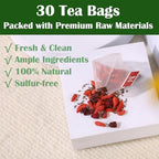 FullChea - Goji Berry Tea, 30 Count X 6g - Premium Five Flavors Herbal Tea Combination - Schisandra Berries, Dodder, Wolfberry