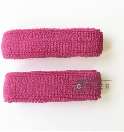 Couver Unisex Adult Teens 1 inch Thin Cotton Terry Wrist sweatbands, 1 Pair