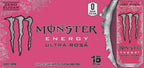 Monster Energy Ultra Rosa, Sugar Free Energy Drink, 16 Ounce | Pack of 15
