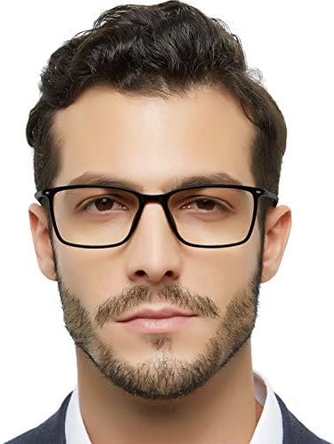 MARE AZZURO Reading Glasses Men Stylish Readers 0 1.0 1.25 1.5 1.75 2.0 2.25 2.5 2.75 3.0 3.5 4.0 5.0 6.0 (Black 200)