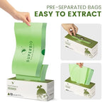 SUPERBIO 13 Gallon Compostable Drawstring Kitchen Waste Bag, 49.2 Liter, 30 Count,1 Mil, Heavy Duty Food Scrap Bags, BPI, Seedling and OK compost INDUSTRIAL
