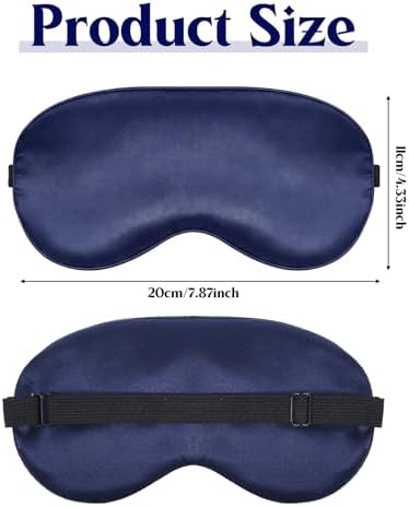 4 Pcs Silk Sleep Mask for Sleeping with Adjustable Strap, Silk Eye Masks Satin Blackout Blindfold Sleep Eye Cover Comfortable Blindfold Eyeshade for Men&Women