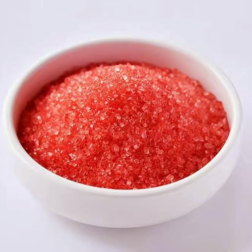 Sentovac Red Sanding Sugar for Baking Edible Sparkling Coarse Sugar Crystals Sprinkles for Baking Topping Cake Cookie Cupcake Topper Ice Cream Decoration Supplies 3.2 OZ