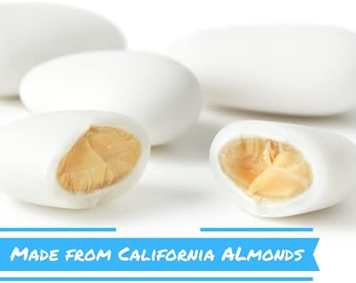 White Jordan Almonds by Its Delish, 10 LBS Bulk | Sugared Almond Nut with Sweet Hard Candy Coating - Bulk Wedding Favors, Bridal and Baby Showers, Party Buffets - USA Made, Vegan & Kosher