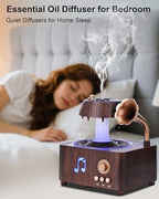 Essential Oil Diffuser, Humidifiers For Bedroom, 250ml Cool Mist Rain Diffuser, 7 Colors LED Ambient Light & Auto Shut-Off When Water Runs Out, for Office, Study Room, Yoga, Relaxation & Home