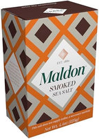 Maldon - Smoked Sea Salt Flakes, 4.4 oz (125 g) - Unique Pyramid Shaped Salt Flakes - Gently Smoked Over Oak - Perfect for a Wide Range of Dishes, Hand-Harvested for Four Generations