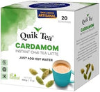 QuikTea Cardamom Chai Tea Latte – 20 Count, Bold Cardamom Flavor, No Preservatives – Just Add Hot Water