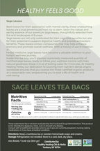 Healthy Healing Herbs Organic Sage Leaf Tea Bags – 100 Count | Pure Aromatic Herbal Tea | Naturally Caffeine-Free