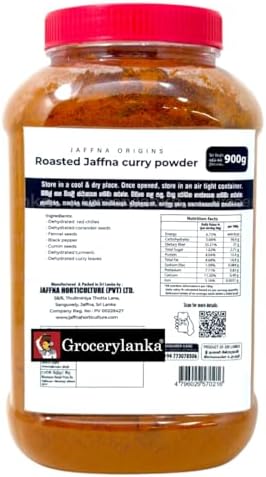Jaffna Curry Powder 900g – Authentic Sri Lankan Roasted Jaffna Style Hot Curry Powder