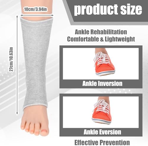 Bamboo Ankle Compression Sleeve, Foot Compression Socks, Breathable Bamboo Foot Sleeves, Soft Keep Warm Socks Feet Sleeves for Arch Support, Cold Protection Against Swelling and Sprains