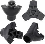 Non-Slip Rubber End Tips for Walking Canes, Sticks, and Crutches - Self-Standing Bottom Rubber Cover for Enhanced Stability and Grip - Tripod Ferrules for Secure and Safe Use