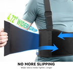 Work Back Brace for Men & Women, Adjustable Lower Back Support Belt with Suspenders for Back Pain Relief, Moving Construction Warehouse Heavy Lifting Safety & Protection (Black, Medium)