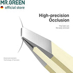 MR.GREEN Curve Handle Eyebrows Tweezers Professional Fine Hairs Removal Puller Makeup Tools Stainless Steel Beauty Clips Removal (Light Yellow)