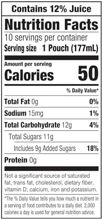 Capri Sun Flavored with Other Natural Flavor Juice Drink Blend, 10 Pouches, for School Lunches and On-the-Go Hydration, Strawberry Kiwi, All Natural Ingredients, 6 fl oz