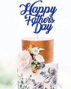 Happy Father's Day Cake Topper Cake topper Blue Glitter Cake topper Decorative Party Cake Decoration for Father's Day