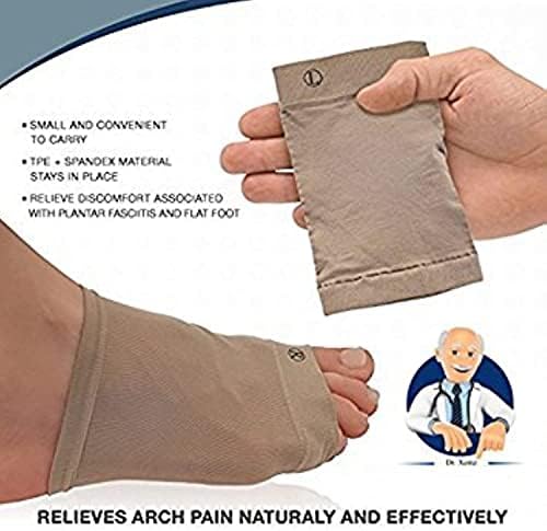 Silicone Gel Arch Support Sleeve, Comfort Cushions Insole, Orthotics Massage Flat Feet Pad Shocks, for Plantar Fasciitis Pain Relief Heel Spur Arch Pain Pronation
