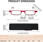 Folding Reading Glasses for Men Women Blue Light Blocking Computer Thin Foldable Portable Readers Flat Case