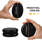 June Fox Hot Stones for Massage 4 Large and 2 Medium Basalt Stones Set Hot Rocks Massage Stones for Spa, Relaxing, Healing