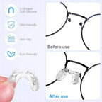 Healifty 5 Pairs Eyeglasses Bridge Pads, Clear Silicone Anti Slip Glasses Nose Pads, U-Shaped Screw-in Replacement for Sunglasses and Eyewear