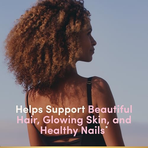 Nature’s Bounty Optimal Solutions Advanced Hair, Skin and Nails Pectin Gummies, 2x Biotin Per Serving, No Stick Gummy, Vegetarian Formula, Strawberry Flavor, 200 ct, 100 Total Servings