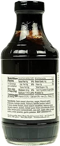 Cherry BBQ Sauce - Brownwood Farms - 20 oz, 2 pack - Sweet & Tangy Flavors - Gluten Free Barbecue Spread for Meats, Veggies & Other Foods