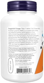 NOW Foods Supplements, NAC (N-Acetyl-Cysteine) 1,000 mg, Free Radical Protection*, 120 Tablets