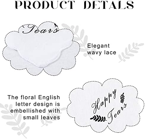 Newwiee 50 Pcs Happy Tears Handkerchiefs Wedding Handkerchiefs Bulk Bride Gifts Accessories for Wedding Big Day Fun