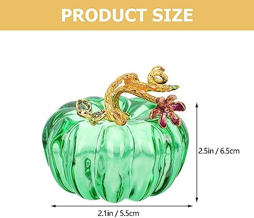 MAGICLULU Crystal Pumpkin Desktop Ornament 2.5 Inch Small Glass Pumpkin Figurine for Home D Cor Thanksgiving Halloween Party Decoration