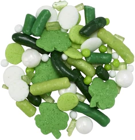 DecoPac St. Patrick's Day Fusion Mix Sprinkles, 26oz, Green, White Candy Sprinkles in Handheld Container, Edible Decorations For Celebration Cakes, Cupcakes, Cookies and Donuts