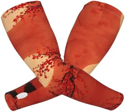 Japanese Style Cherry Blossom Print Cooling Sleeves Cooling Sleeves â€“ Ice Silk Arm Covers For Men And Women