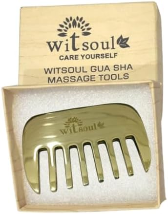 WITSOUL Bronze Kansa Gua Sha Massage Tool for Head Massager - kansa Comb Big Size