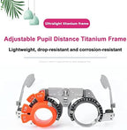 Adjustable Trial Frame Optical Trial Lens Frame PD 54-70mm Pure Titanium Optical Titanium Optic Trial Eye Optometry Lens Frame Suitable for Different People(Color:Sliver,Size:PD54-70mm)