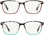 Foster Grant womens Kendall 2-pack Reading Glasses Square Reading Glasses